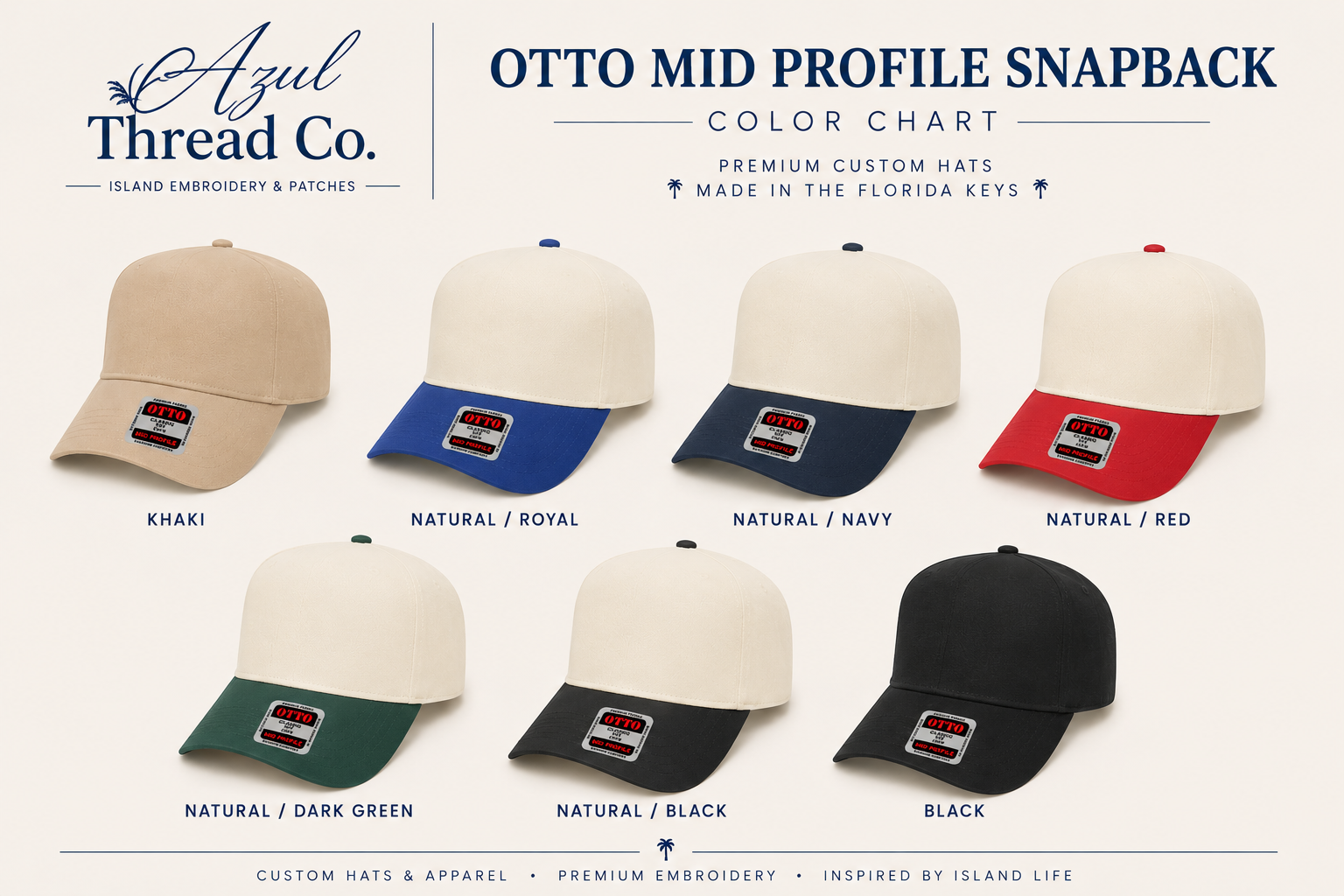Box of 12 custom Otto hats