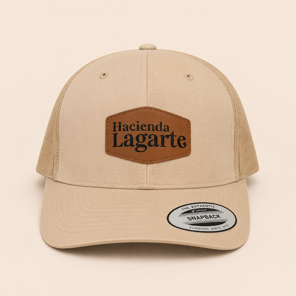 Box of 12 custom hats with patches